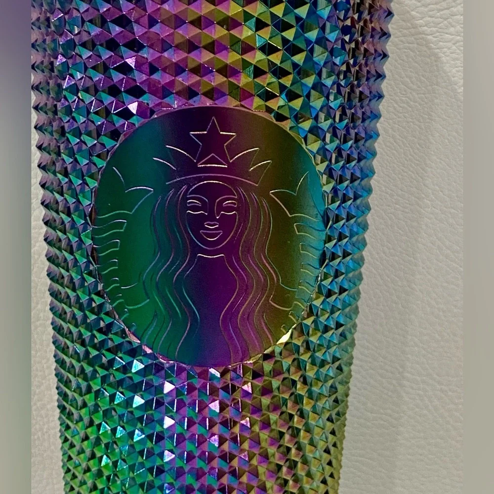 Starbucks Oil Slick Rainbow Iridescent Studded‎ Fall Edition 24oz Tumbler New